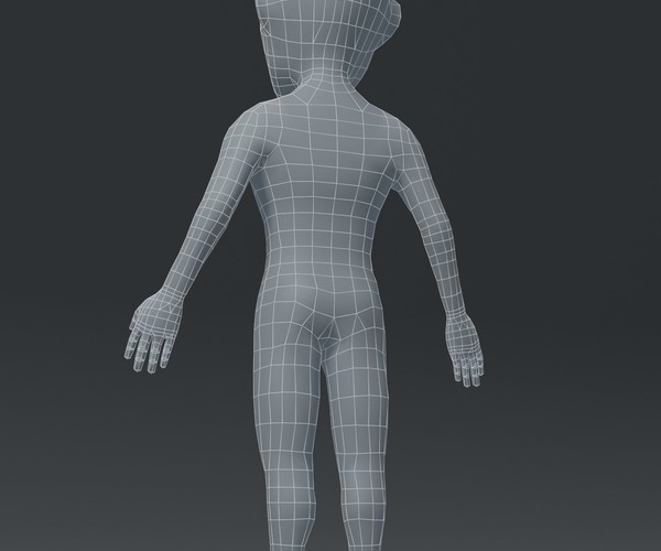 ArtStation - Male Body Cartoon Base Mesh 3D Model | Game Assets