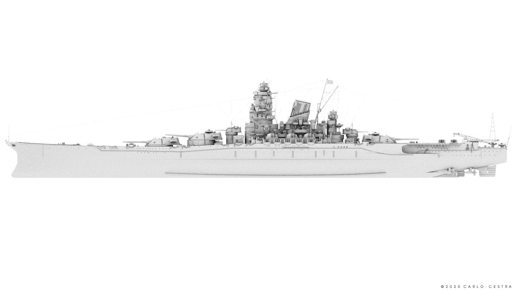 Japanese Battleship Yamato Spiral Notebook by Carlo Cestra - Pixels