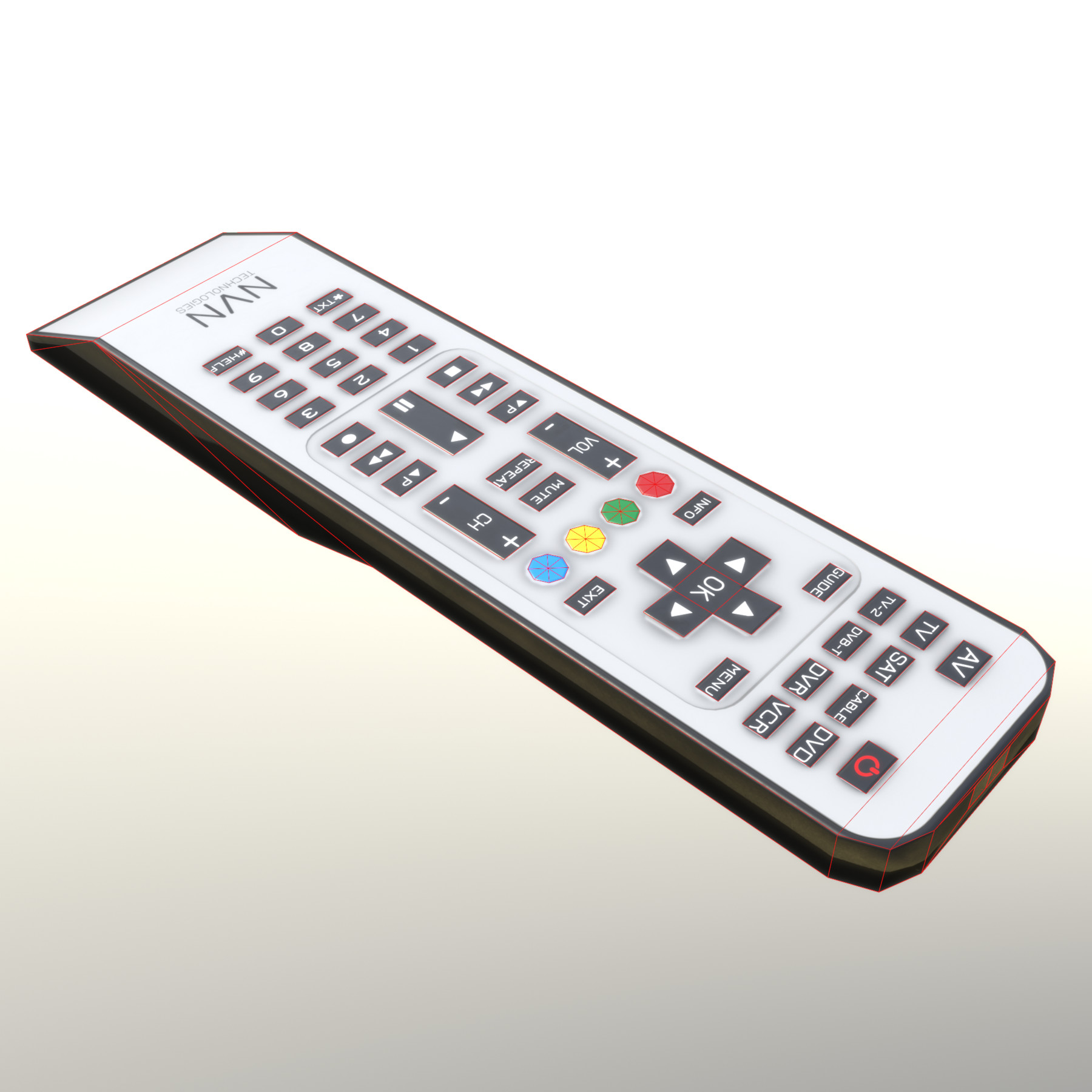 ArtStation 2000s TV Remote Control Gray Game Assets