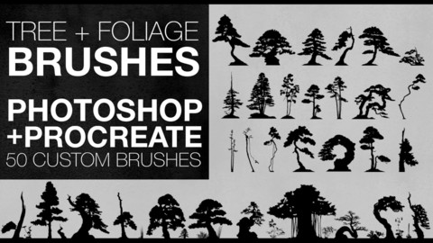 Tree and Foliage brush set