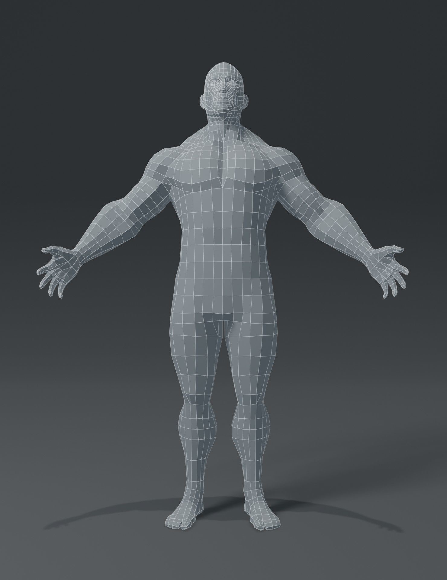 ArtStation - Superhero Male Body Base Mesh 3D Model | Game Assets