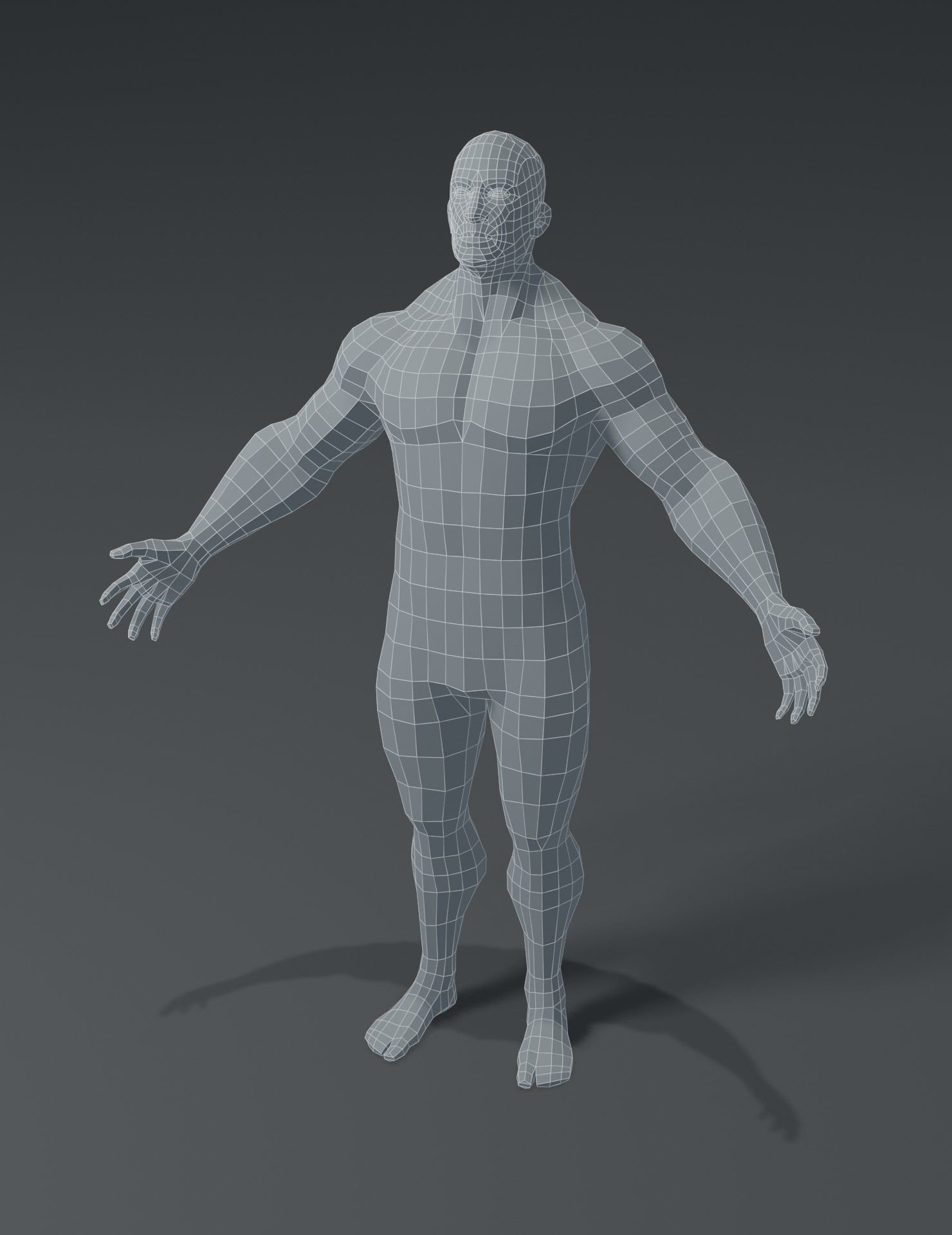 ArtStation - Superhero Male Body Base Mesh 3D Model | Game Assets