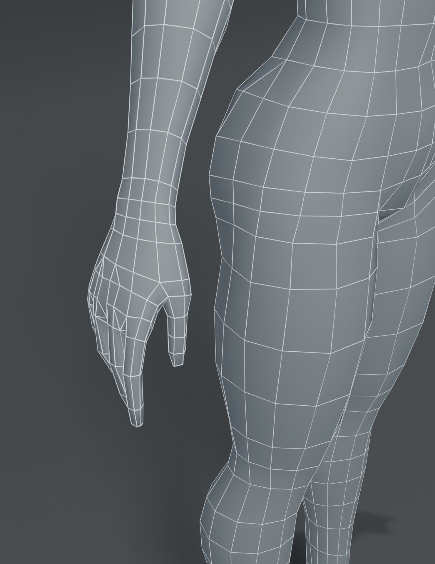 Artstation Superhero Female Body Base Mesh 3d Model Game Assets