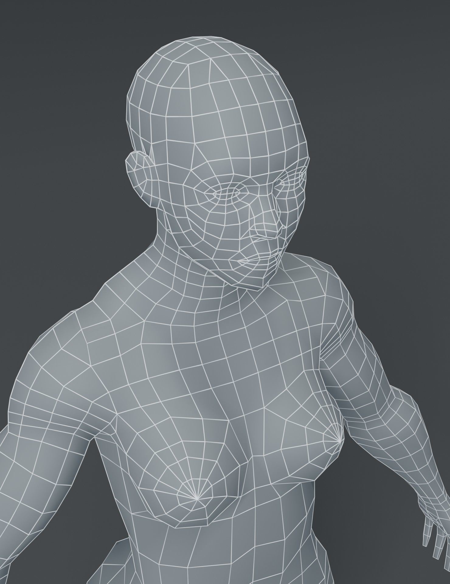 ArtStation - Superhero Female Body Base Mesh 3D Model | Game Assets