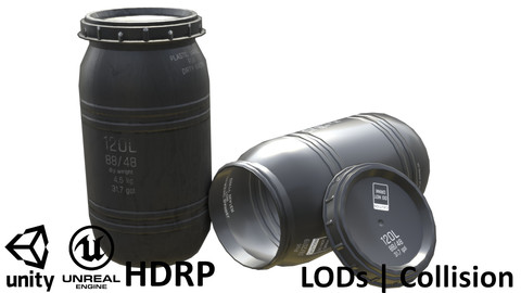 Plastic Barrel Gray