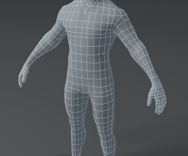 ArtStation - Human Body Base Mesh 3D Model Family Pack | Game Assets