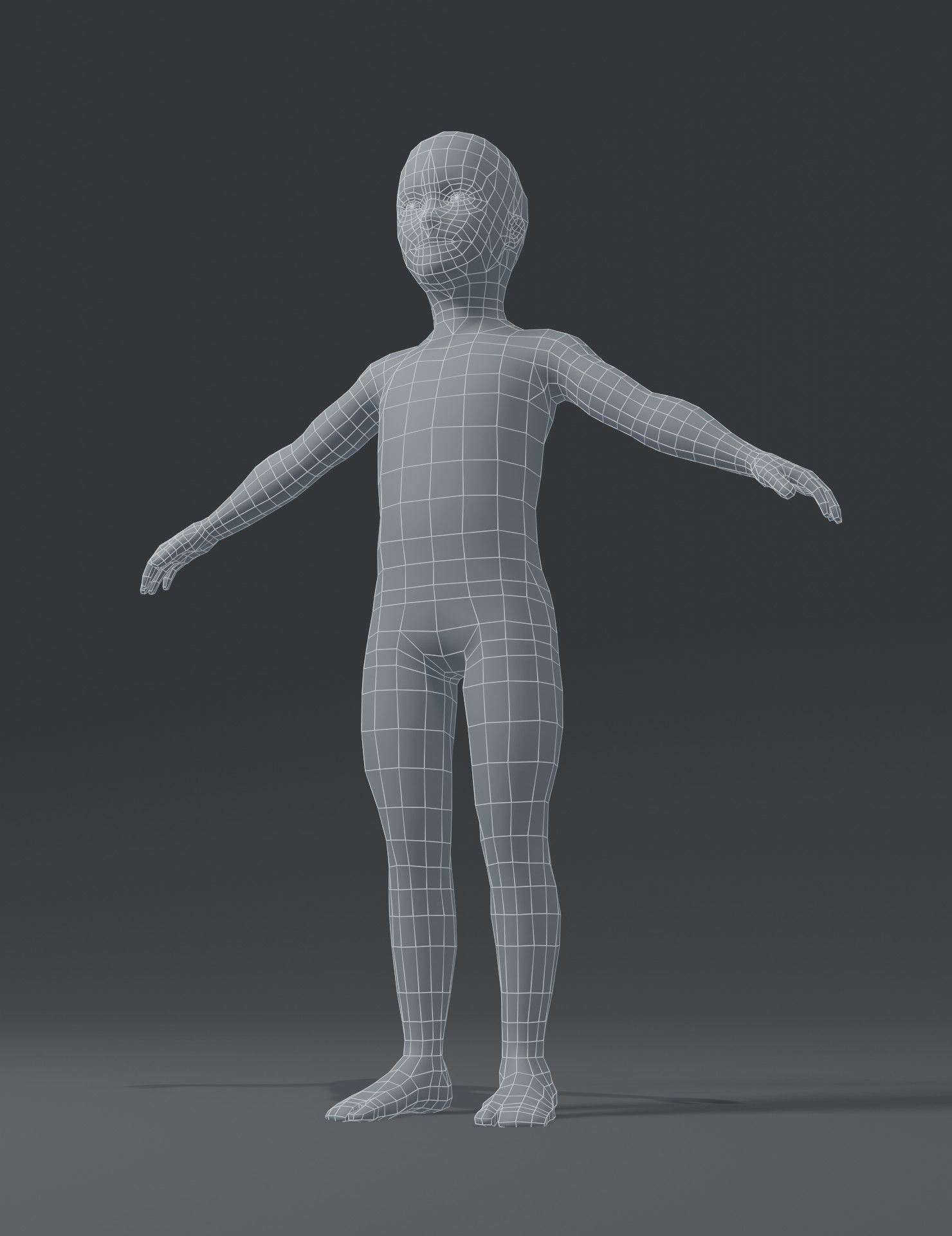 ArtStation - Human Body Base Mesh 3D Model Family Pack | Game Assets