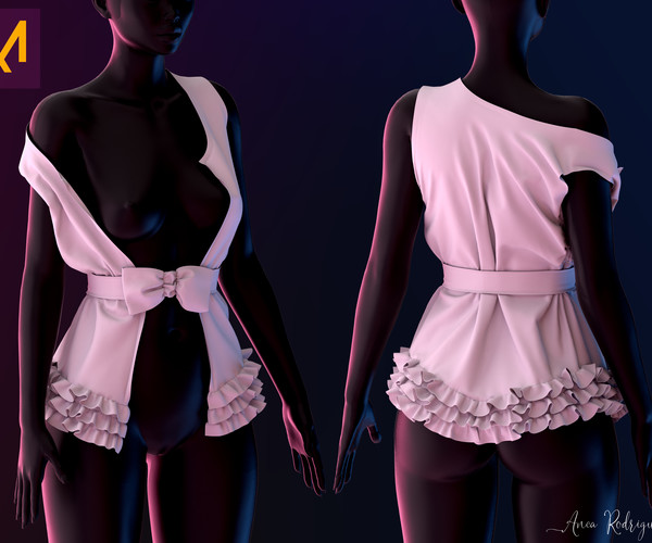 ArtStation - Ruffle Jacket - Marvelous Designer - Commercial and Personal  Use