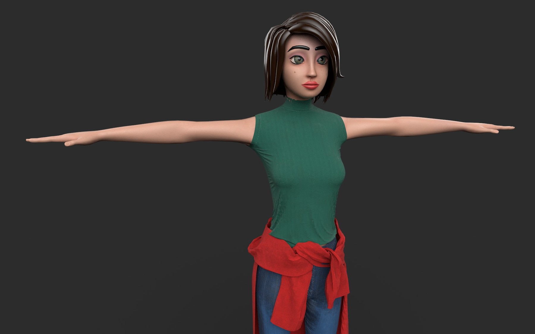 low poly character model