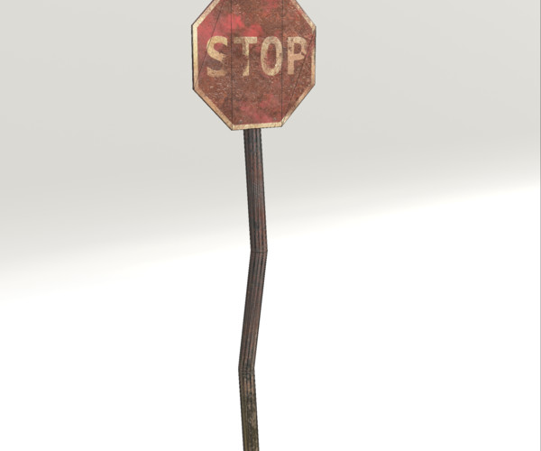 Artstation - Stop Sign Rusty 