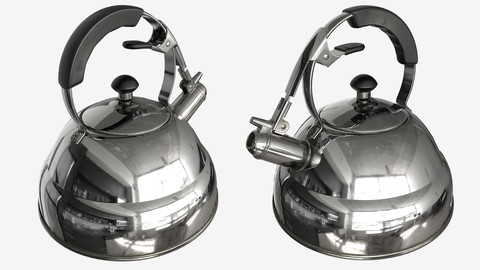 Low-poly PBR Whistling Kettle - 007