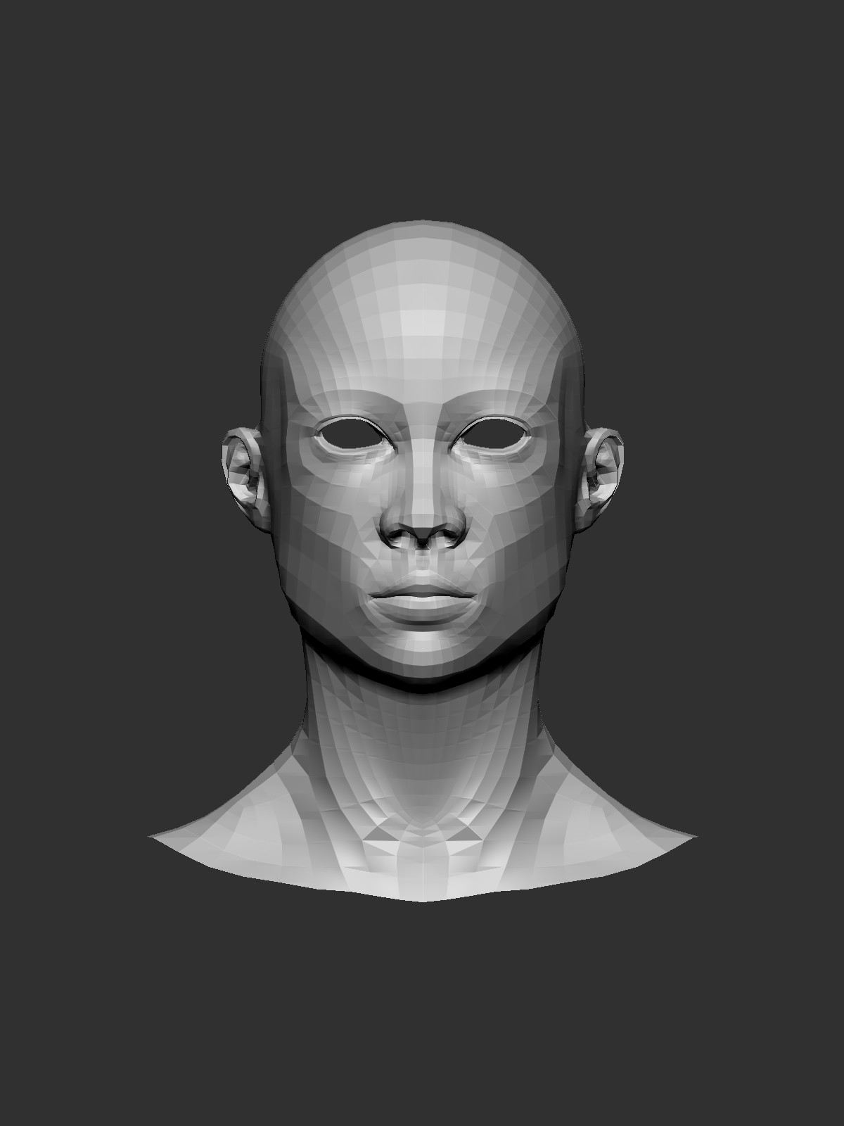 ArtStation - Female Head Base Mesh (low poly) | Resources