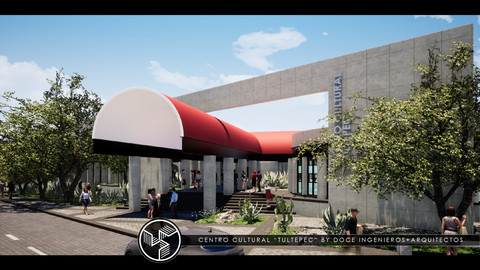 CULTURAL CENTER by DOCE INGENIEROS ARQUITECTOS - AUTODESK REVIT 3D model