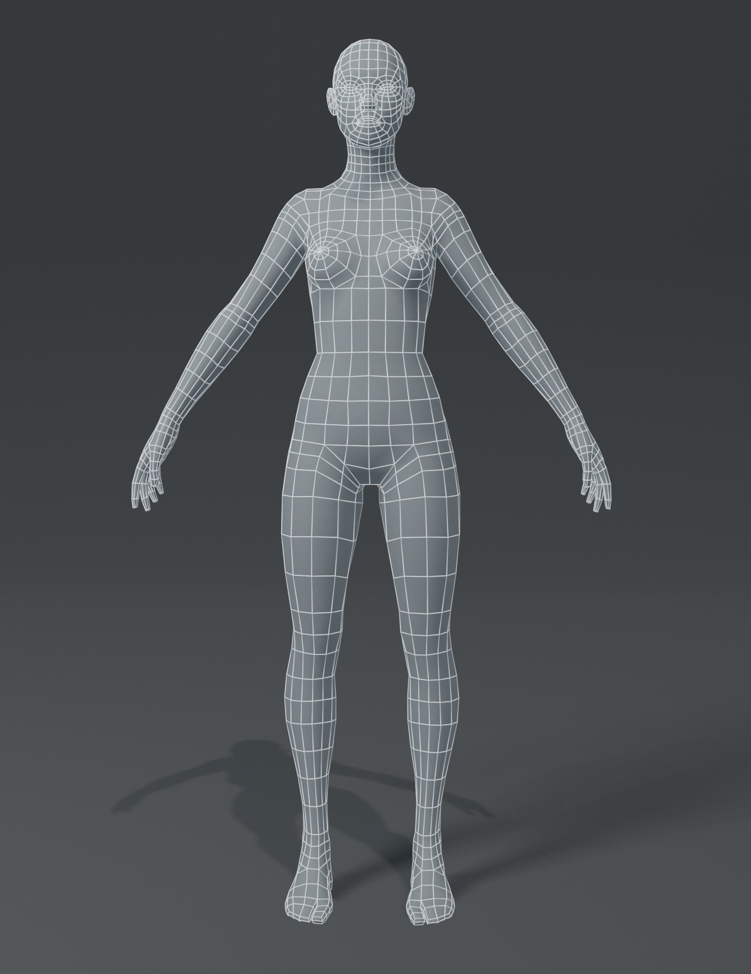 ArtStation - Human Body Base Mesh 10 3D Models Pack | Game Assets