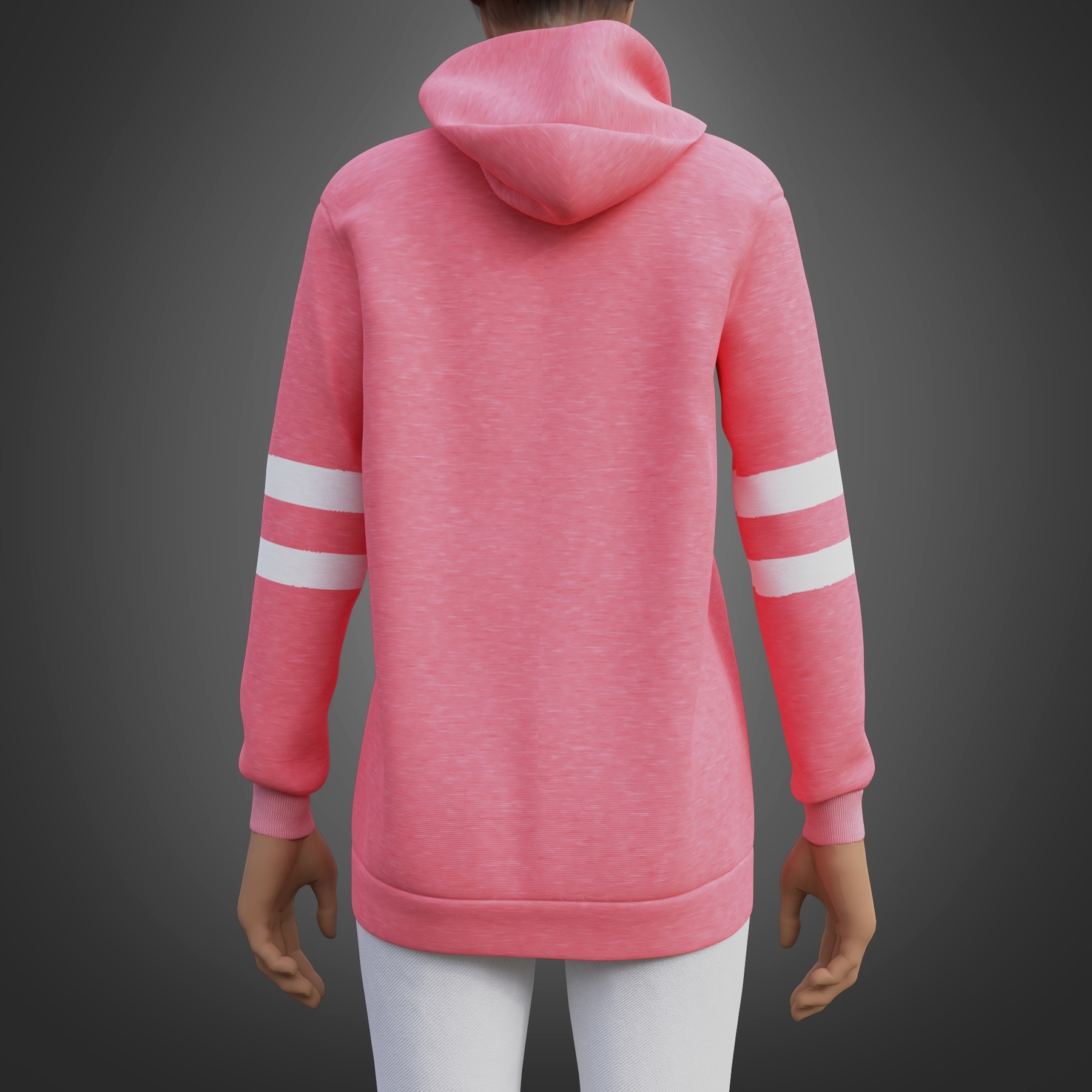 ArtStation - Cute outfit - oversized | and Assets pink Model hoodie 3D Game leggings