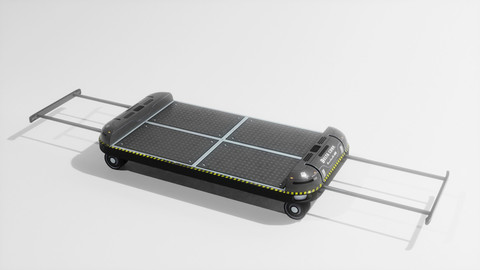 SciFi Carriage logistic unit drone PBR High Med Low poly