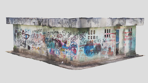 Abandoned building model + 8k texture - Photoscanned 3D model
