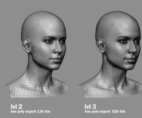 Artstation Production Ready Head Base Mesh Resources