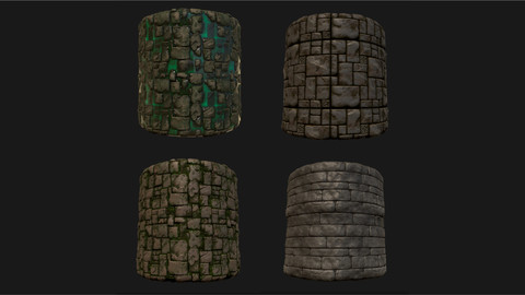 Stylized Wall Materials - Substance Painter