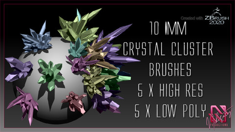 Zbrush IMM Crystal Cluster Brushes