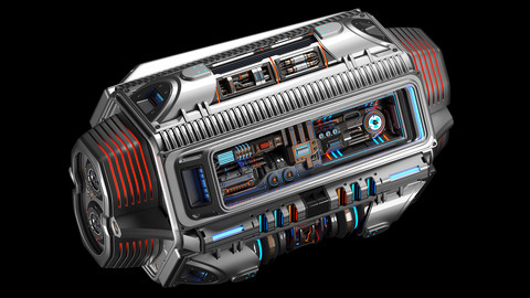 Sci Fi Mega Engine KITBASH 3D model