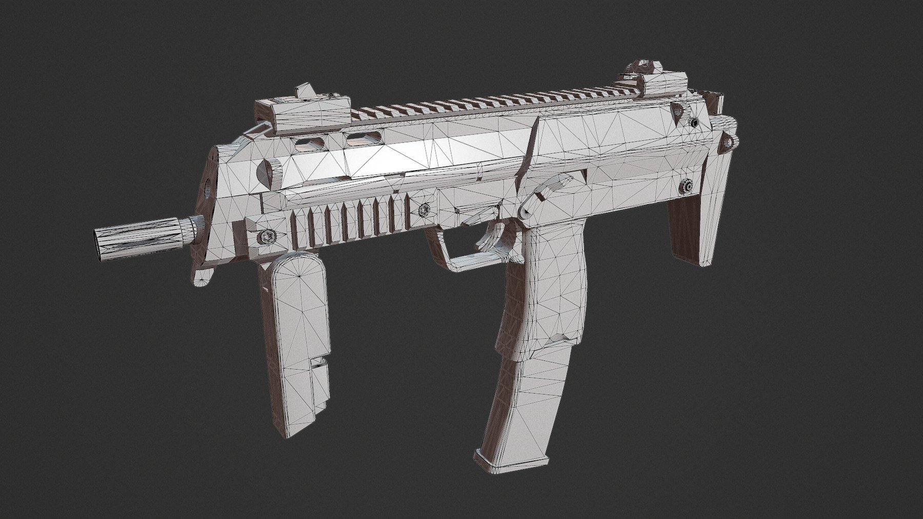 ArtStation - MP7 submachinegun 4K PBR Textures AAA Low-poly 3D model ...