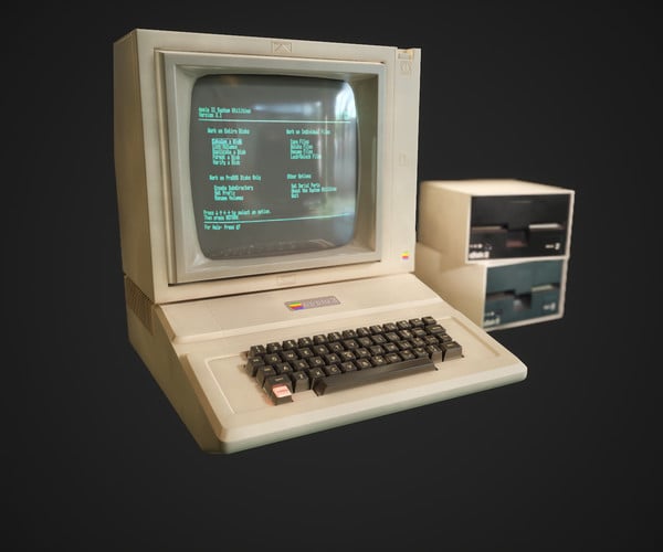 ArtStation - Apple II computer - PBR Game Ready model VR-AR Low-poly ...