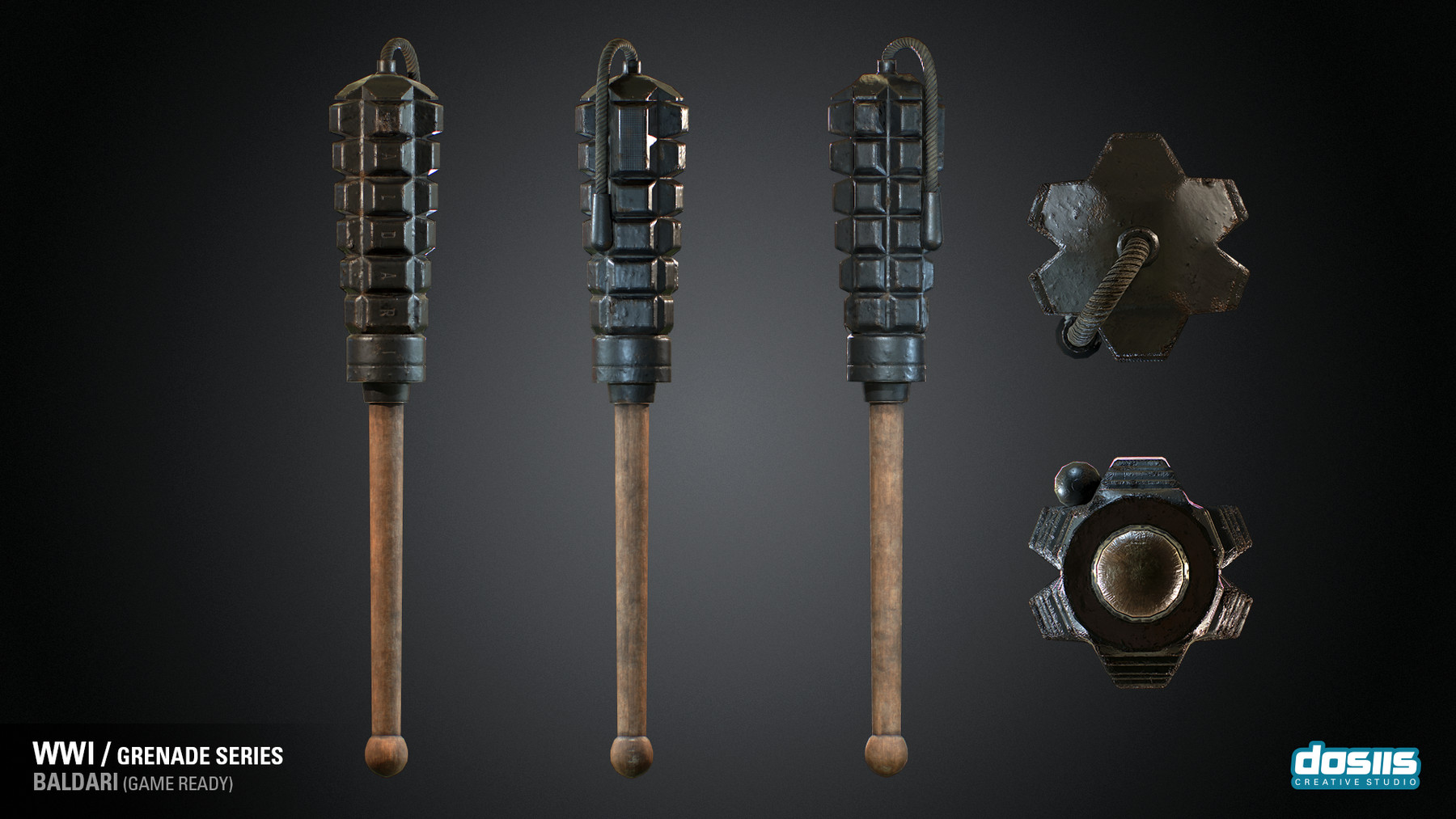 ArtStation - Baldari Grenade - WWI Grenade Series | Game Assets