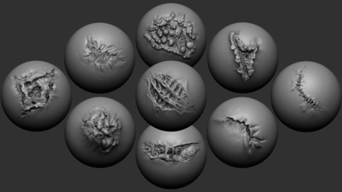 Zbrush - Zombie VDM Brush Ragged meat