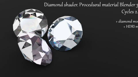 Diamond Stone Shader. Procedural Material Blender 3d. Cycles 2.82.