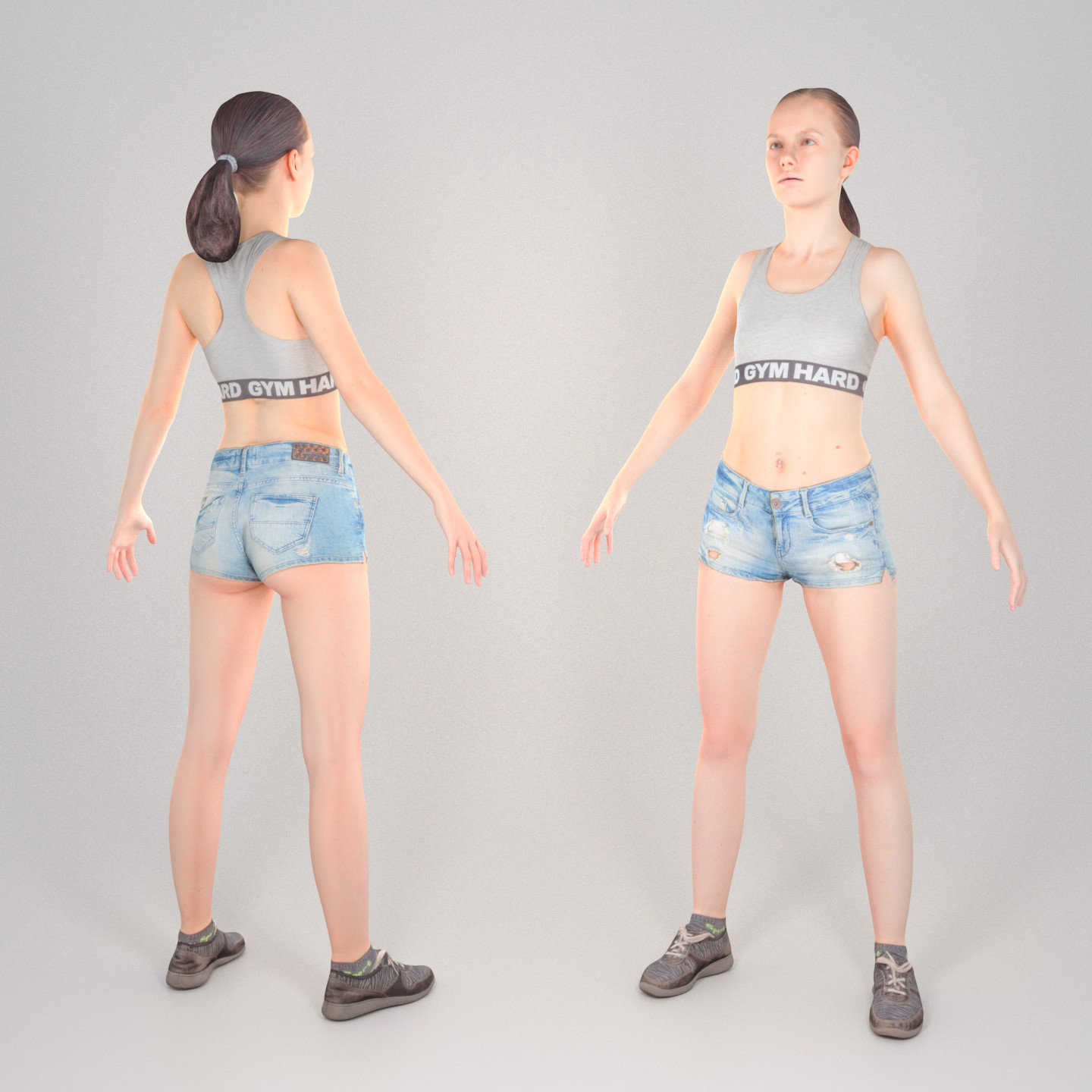 athletic jean shorts