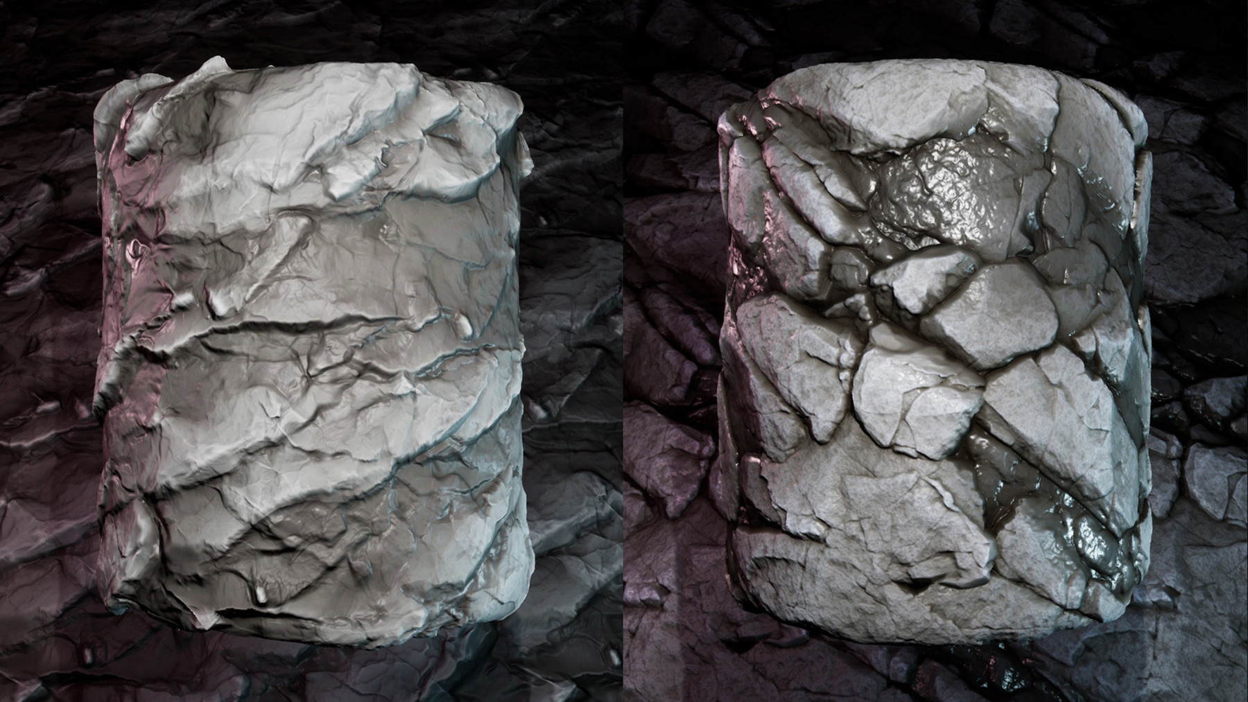 Material collection. Stylized ground texture.