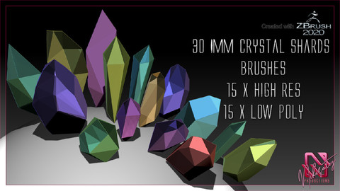 Zbrush IMM Crystal Shards Brushes