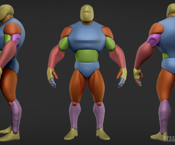 Artstation Stylized Basemesh Big Male Resources