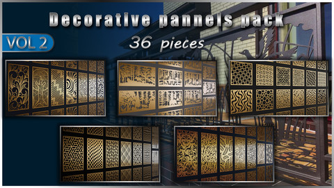 Decorative pannels pack - 36 pieces (Vol.2)