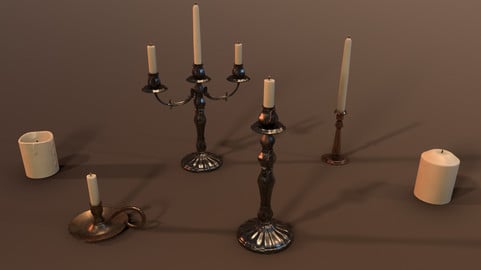 Candle Holder - PBR Model