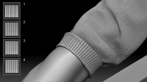 Sweater Sleeve Brush for Zbrush