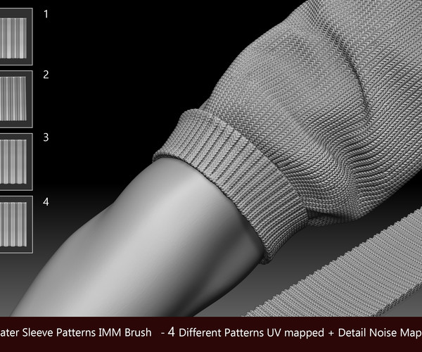 ArtStation Sweater Sleeve Brush for Zbrush Brushes