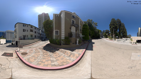 Cityscape HDRi Pano 019 + 16 backplates