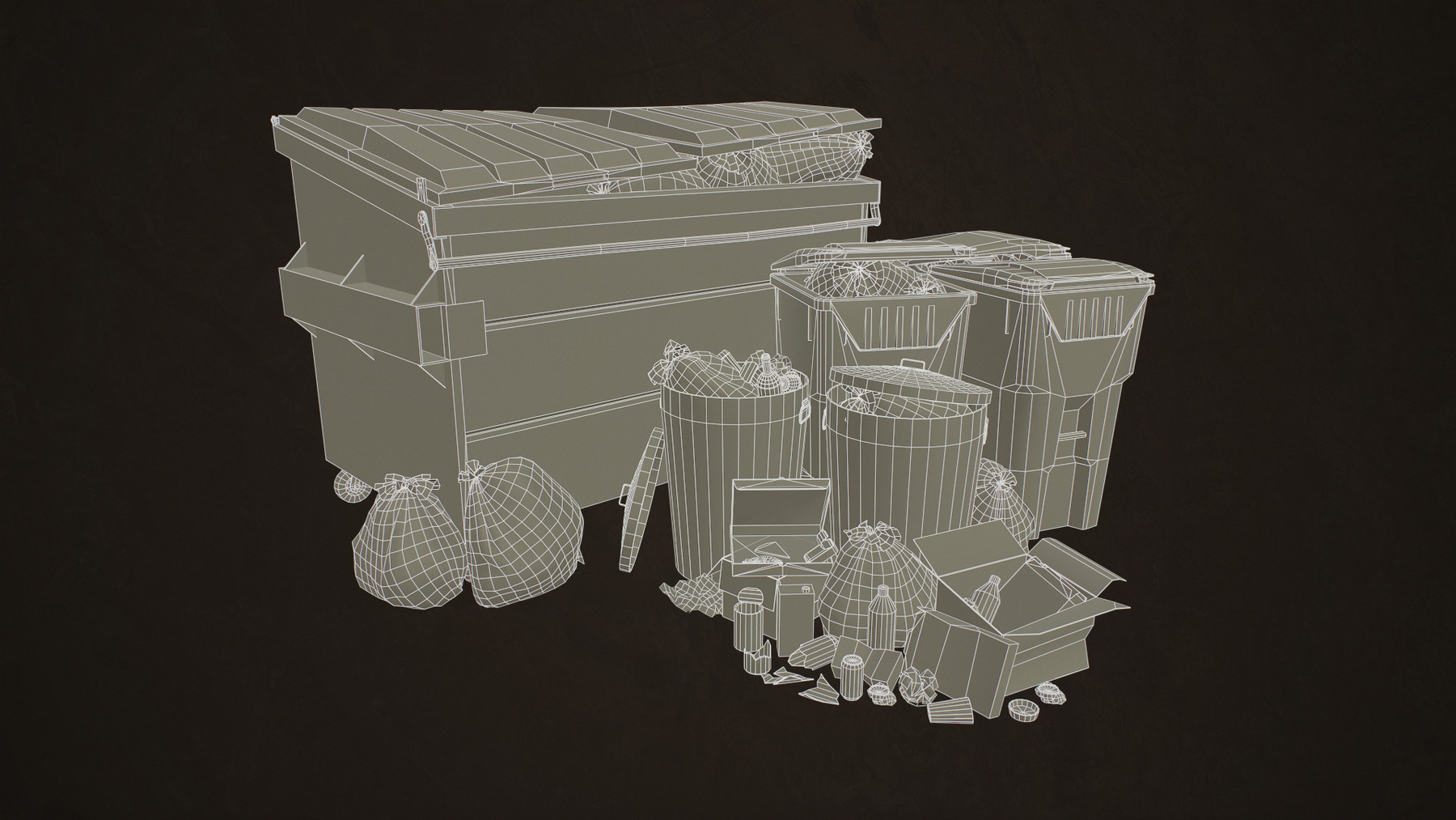 Pack vol 3. Low Poly Trash.