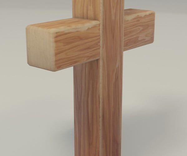 Artstation - Wooden Cross 3d Model 