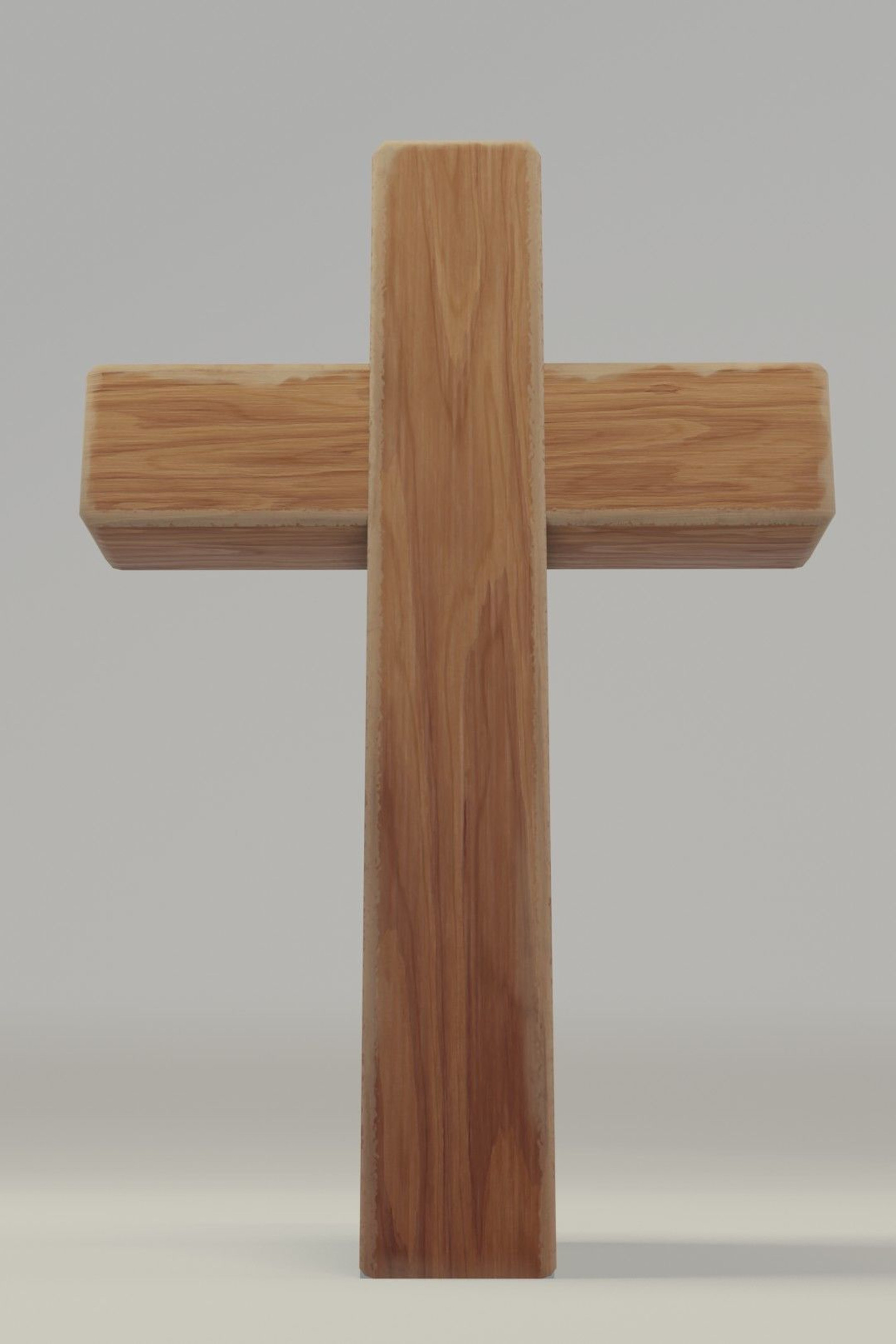 Artstation - Wooden Cross 3d Model 