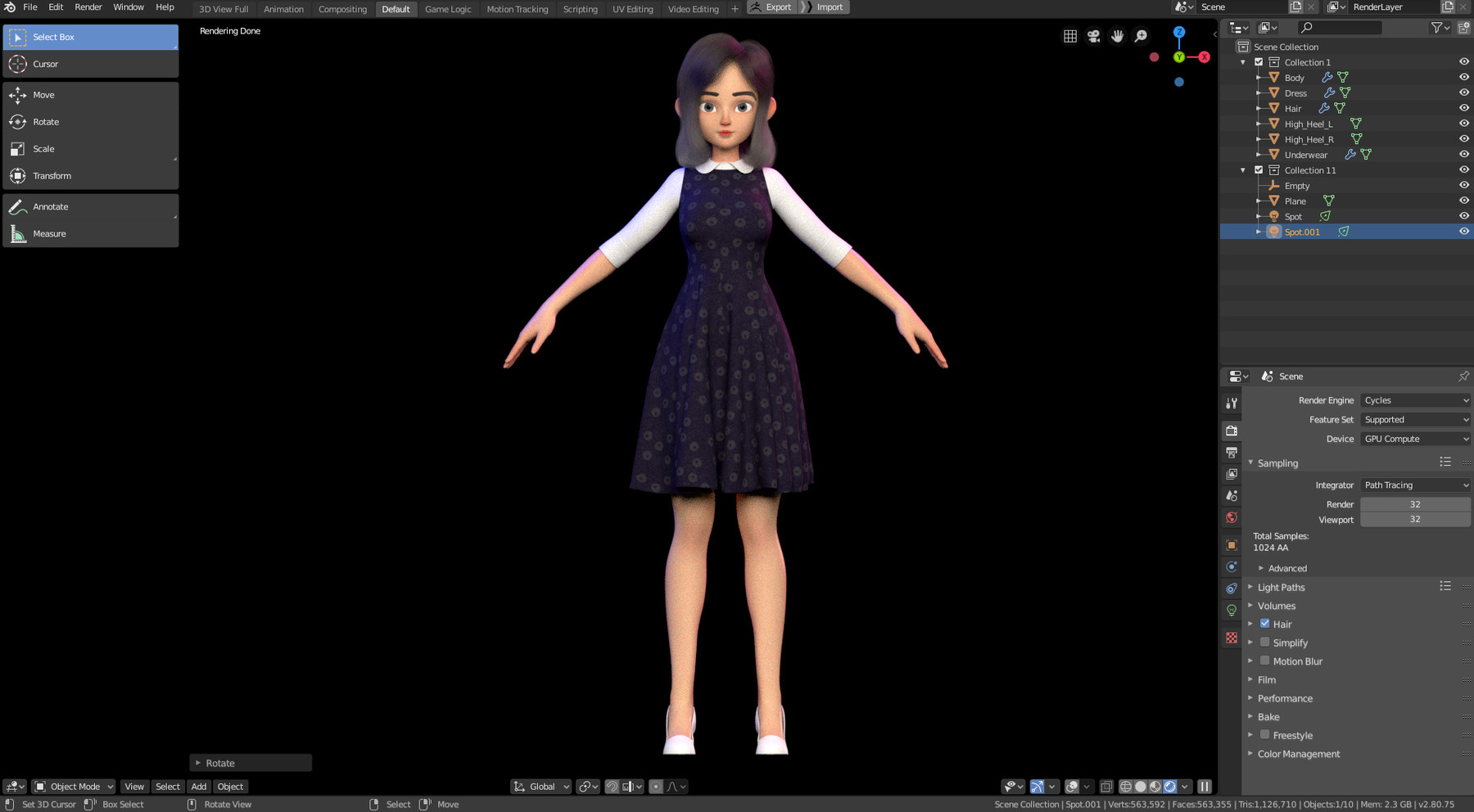 3d Store Zbrush Blender Character Models Download Amy Girl