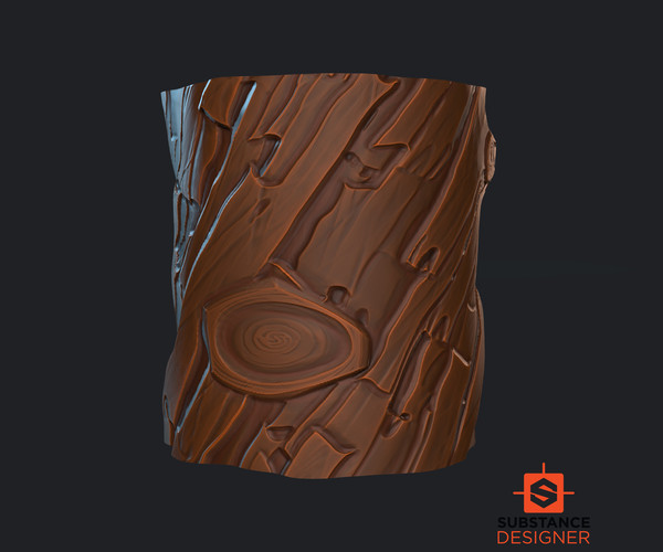 ArtStation - Stylized Bark Material | Game Assets