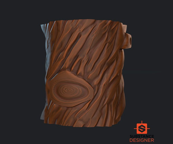 ArtStation - Stylized Bark Material | Game Assets