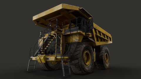 Mining Dump Truck - Low Poly