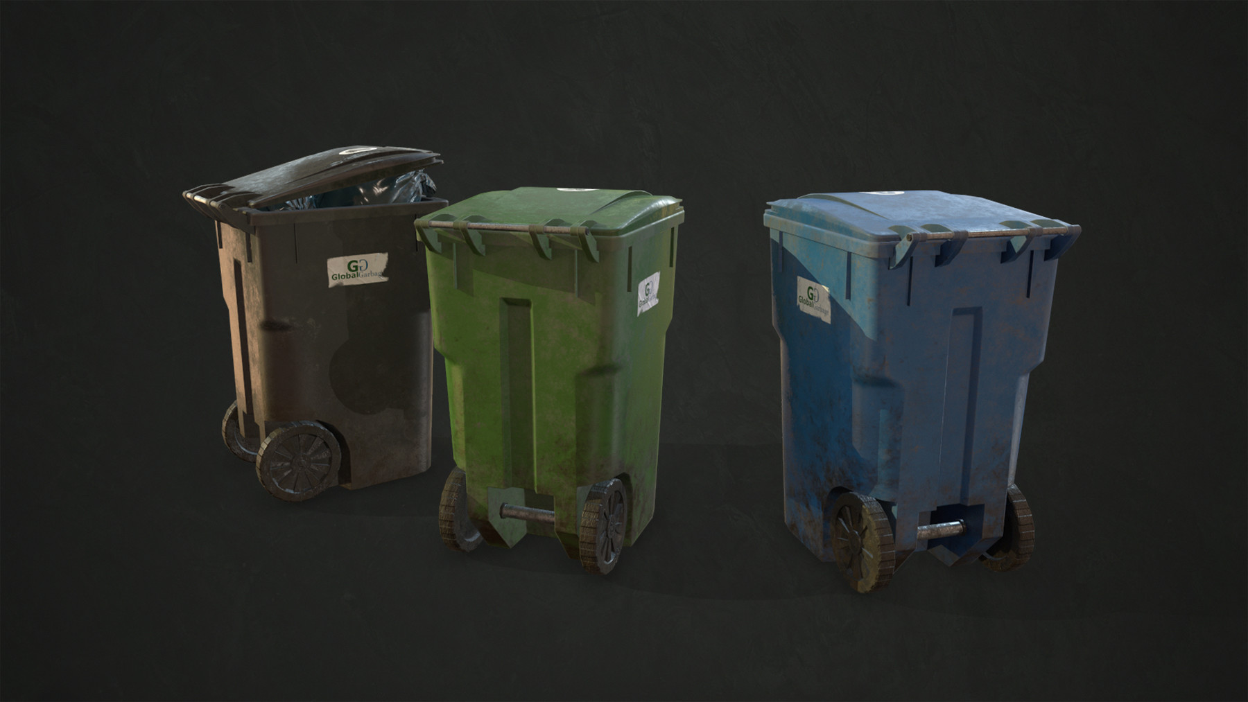 ArtStation - Street garbage bags set for