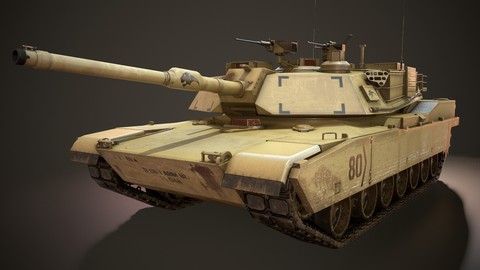 M1A2 Abrams Tank - Low Poly