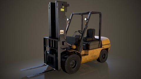 Forklift Truck - Low Poly