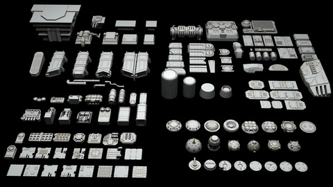 Ship Parts Pack 3D model